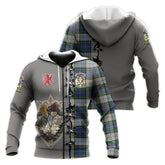 NovaScotia District Dress Tartan Hoodie - Lion Rampant And Celtic Thistle Style