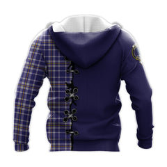 Ochterlony Tartan Hoodie - Lion Rampant And Celtic Thistle Style