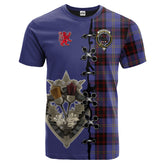 Rutherford Tartan T-shirt - Lion Rampant And Celtic Thistle Style