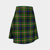 Reid Green Tartan Flared Skirt