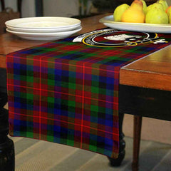 Tennant Tartan Crest Table Runner - Cotton table runner