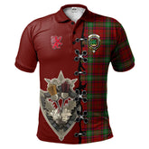 Seton Tartan Polo Shirt - Lion Rampant And Celtic Thistle Style