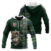 Spottiswood Tartan Hoodie - Lion Rampant And Celtic Thistle Style