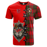 Stewart of Appin Modern Tartan T-shirt - Lion Rampant And Celtic Thistle Style