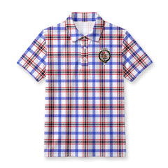 Boswell Modern Tartan Crest Birdseye Mesh Polo Shirt