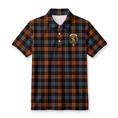 Broun Ancient Tartan Crest Birdseye Mesh Polo Shirt