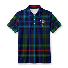 Calder (Calder-Campbell) Tartan Crest Birdseye Mesh Polo Shirt