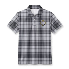Glendinning Tartan Crest Birdseye Mesh Polo Shirt