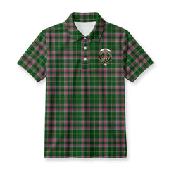 Gray Hunting Tartan Crest Birdseye Mesh Polo Shirt