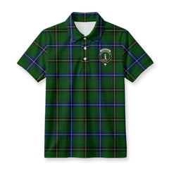 Henderson Modern Tartan Crest Birdseye Mesh Polo Shirt