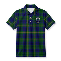 Johnson Modern Tartan Crest Birdseye Mesh Polo Shirt
