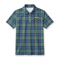 Leslie Hunting Ancient Tartan Crest Birdseye Mesh Polo Shirt