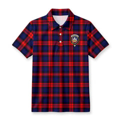 MacLachlan Modern Tartan Crest Birdseye Mesh Polo Shirt