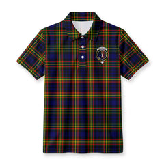 MacLellan Modern Tartan Crest Birdseye Mesh Polo Shirt