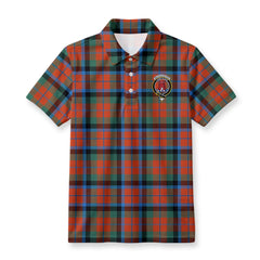 MacNaughton Ancient Tartan Crest Birdseye Mesh Polo Shirt