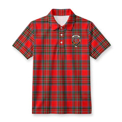 McBain Tartan Crest Birdseye Mesh Polo Shirt