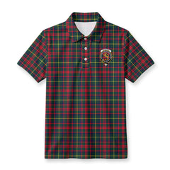 McIntosh Hunting Modern Tartan Crest Birdseye Mesh Polo Shirt