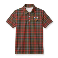 McIntosh Hunting Weathered Tartan Crest Birdseye Mesh Polo Shirt