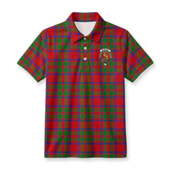 McIntosh Modern Tartan Crest Birdseye Mesh Polo Shirt