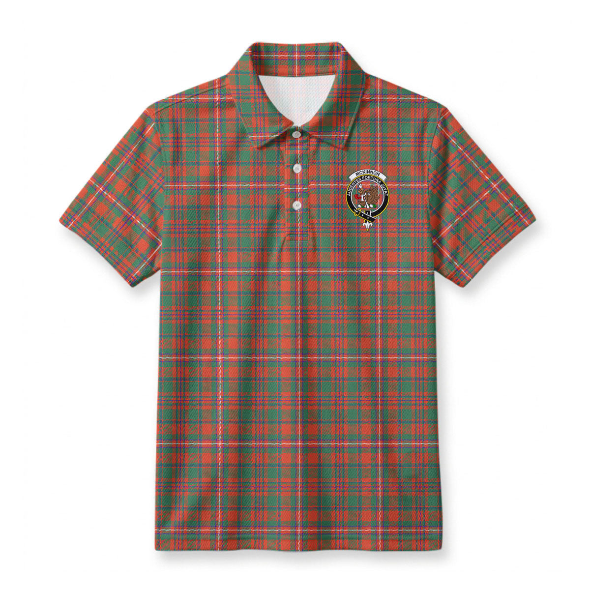 McKinnon Ancient Tartan Crest Birdseye Mesh Polo Shirt