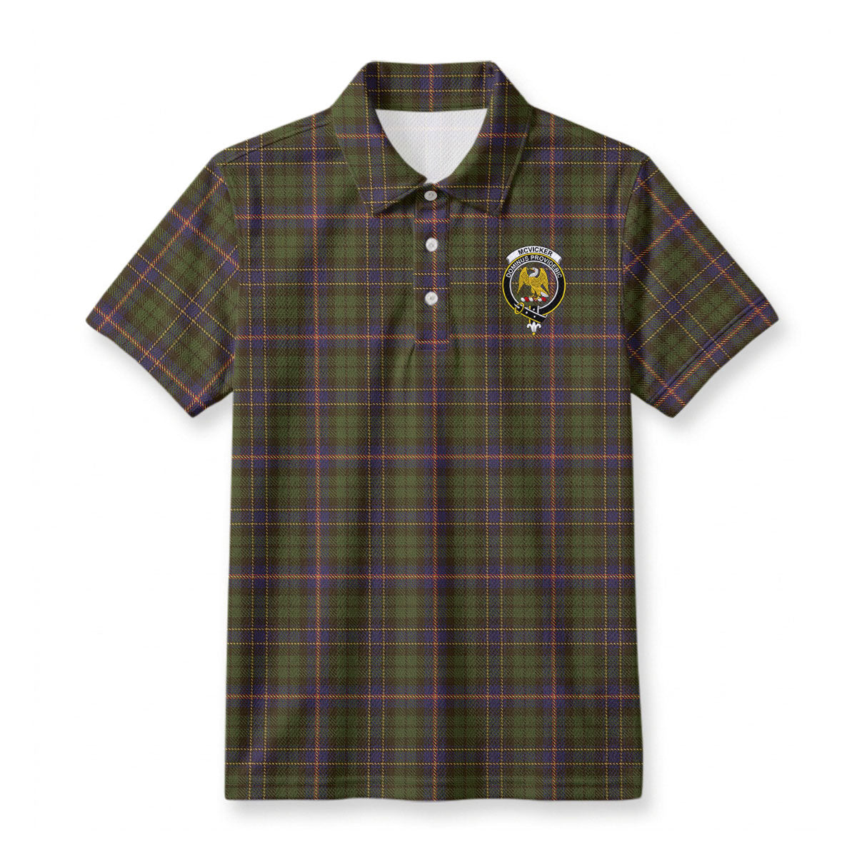 McVicker Tartan Crest Birdseye Mesh Polo Shirt