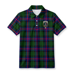 Morrison Modern Tartan Crest Birdseye Mesh Polo Shirt