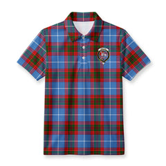 Trotter Tartan Crest Birdseye Mesh Polo Shirt