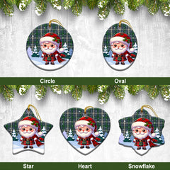 McDowall Tartan Christmas Ceramic Ornament - Santa Claus In Kilt Style