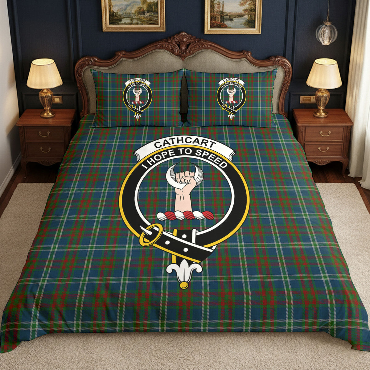 Cathcart Tartan Crest Bedding Set