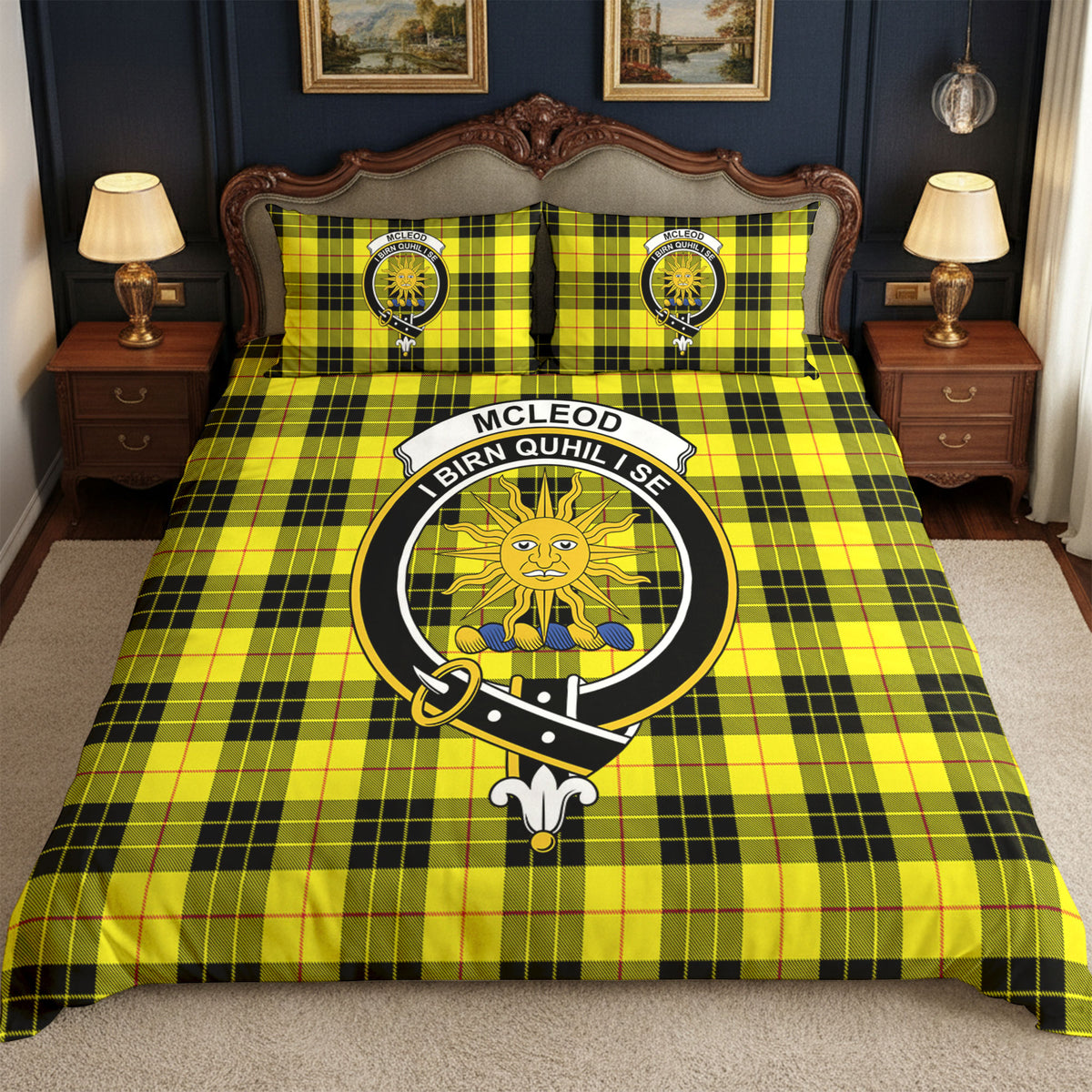 McLeod of Lewis Modern Tartan Crest Bedding Set