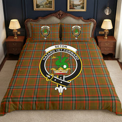 Seton Hunting Modern Tartan Crest Bedding Set