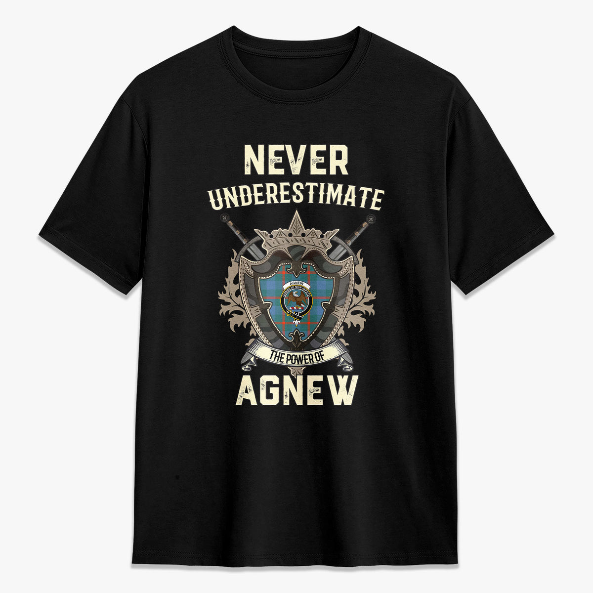 Agnew Ancient Tartan Crest 2D T-shirt - Never Underestimate Style