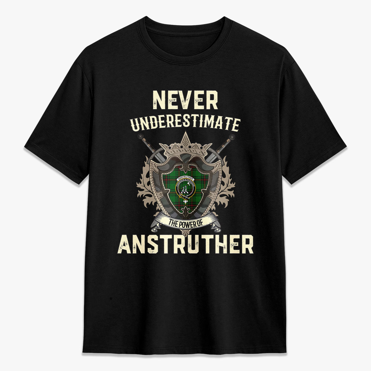 Anstruther Tartan Crest 2D T-shirt - Never Underestimate Style