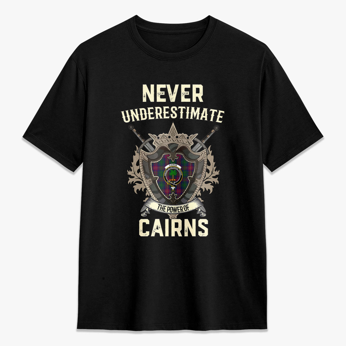 Cairns Tartan Crest 2D T-shirt - Never Underestimate Style