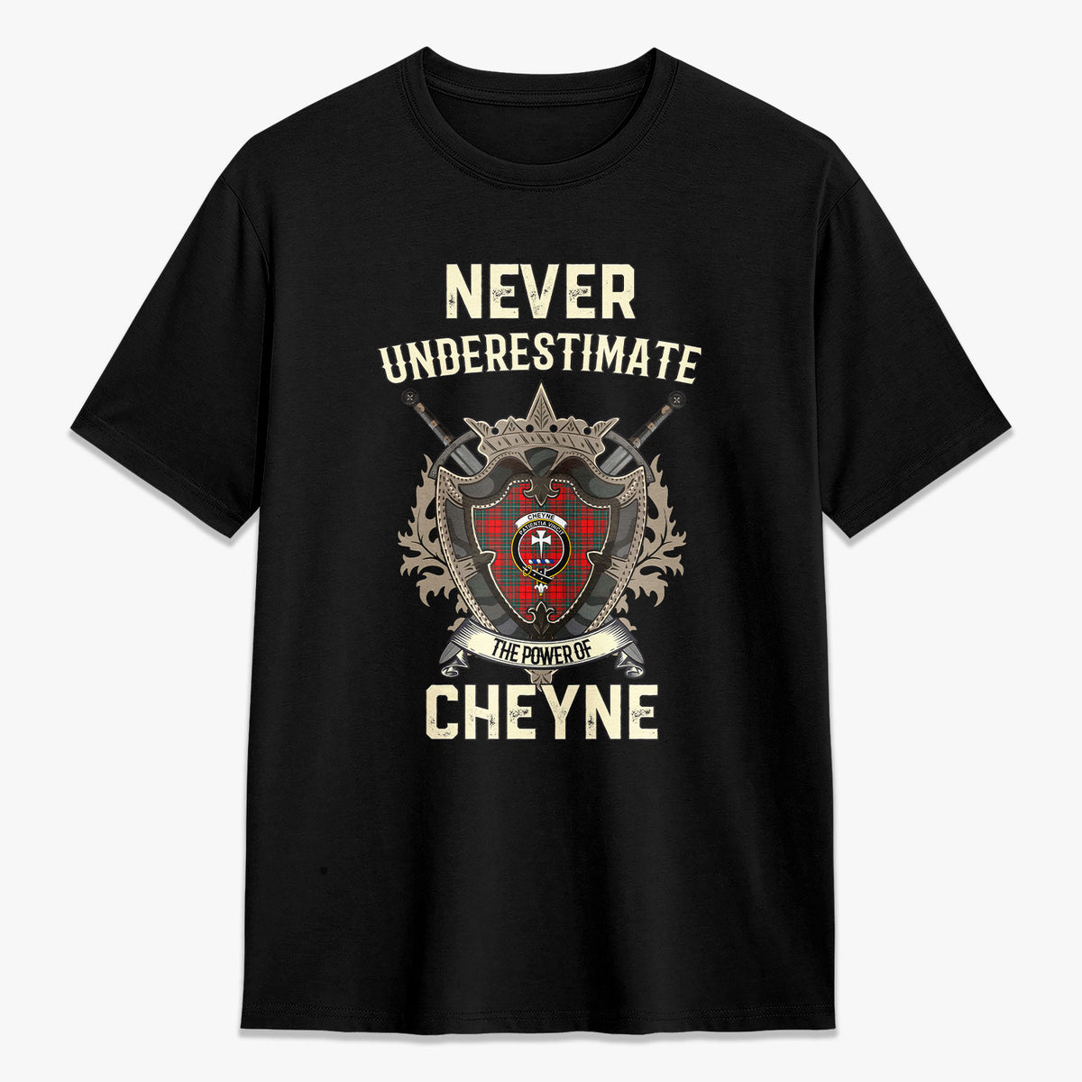 Cheyne Tartan Crest 2D T-shirt - Never Underestimate Style