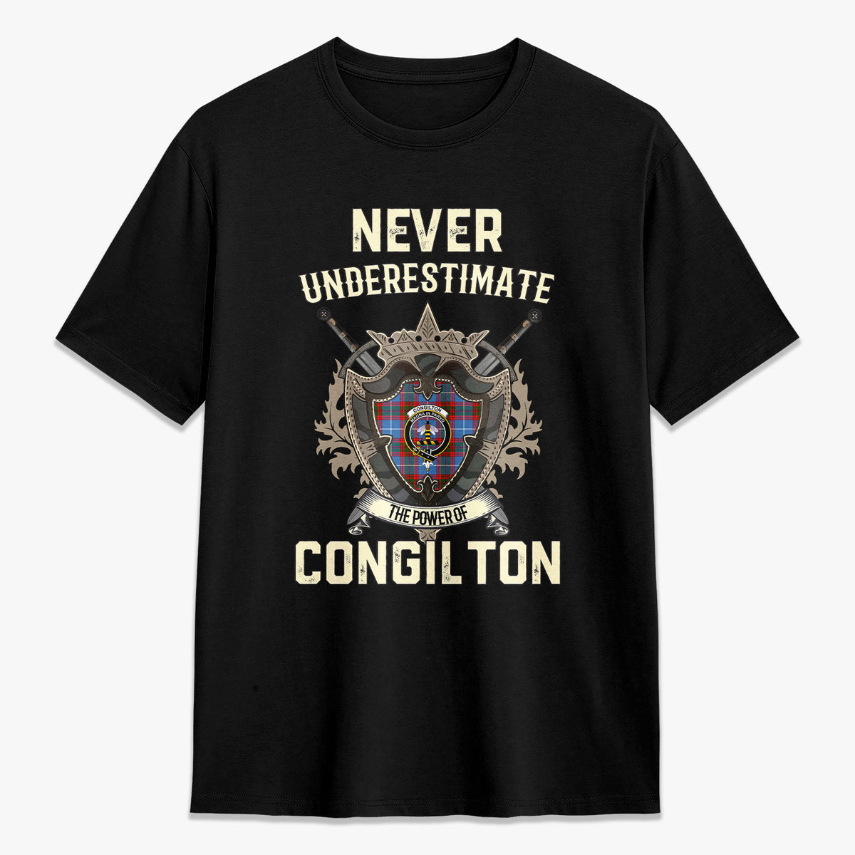 Congilton Tartan Crest 2D T-shirt - Never Underestimate Style