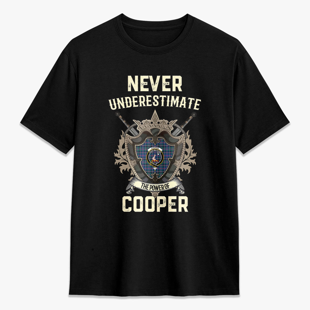 Cooper Ancient Tartan Crest 2D T-shirt - Never Underestimate Style