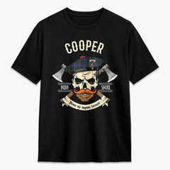 Cooper Tartan Crest 2D T-shirt - Alba Skull Style