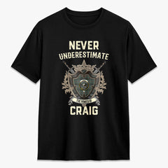 Craig Tartan Crest 2D T-shirt - Never Underestimate Style