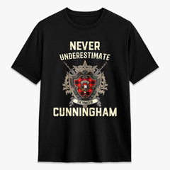Cunningham Modern Tartan Crest 2D T-shirt - Never Underestimate Style