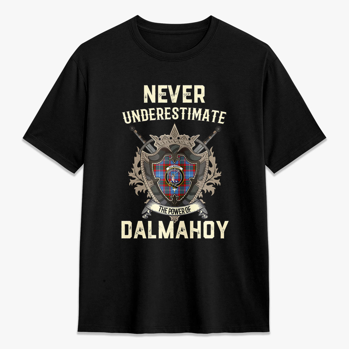 Dalmahoy Tartan Crest 2D T-shirt - Never Underestimate Style