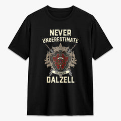 Dalzell Tartan Crest 2D T-shirt - Never Underestimate Style