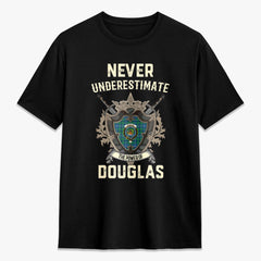 Douglas Ancient Tartan Crest 2D T-shirt - Never Underestimate Style