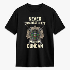 Duncan Modern Tartan Crest 2D T-shirt - Never Underestimate Style