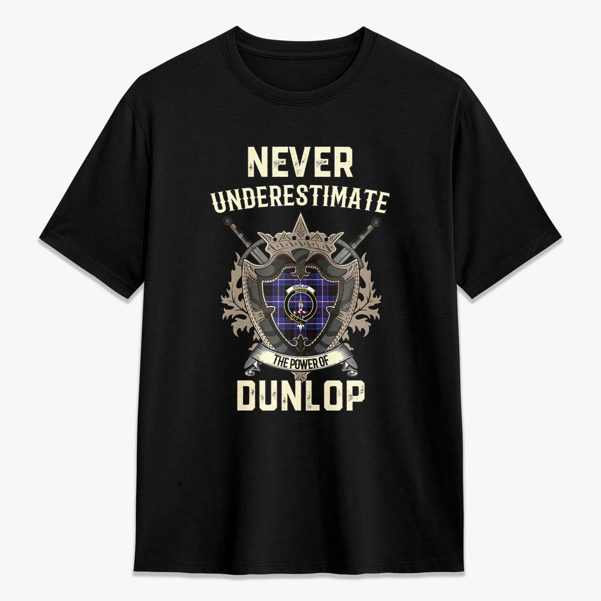 Dunlop Modern Tartan Crest 2D T-shirt - Never Underestimate Style