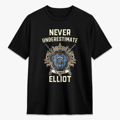 Elliot Ancient Tartan Crest 2D T-shirt - Never Underestimate Style