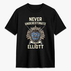 Elliott Ancient Tartan Crest 2D T-shirt - Never Underestimate Style