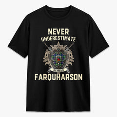 Farquharson Ancient Tartan Crest 2D T-shirt - Never Underestimate Style
