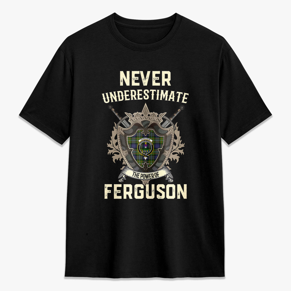 Ferguson Tartan Crest 2D T-shirt - Never Underestimate Style