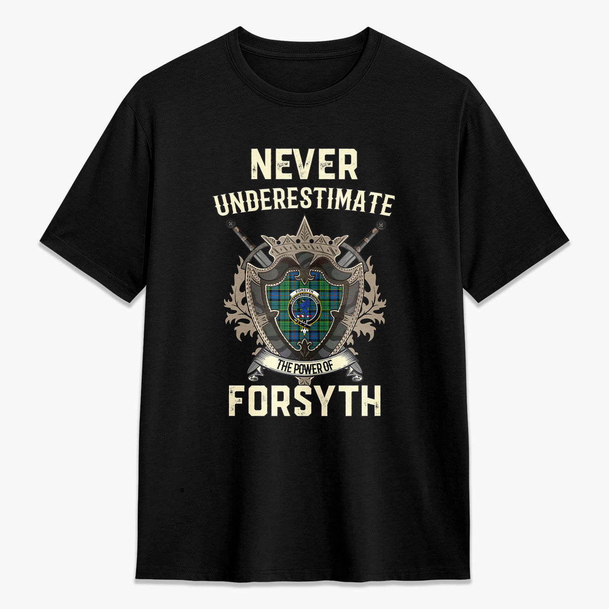 Forsyth Ancient Tartan Crest 2D T-shirt - Never Underestimate Style
